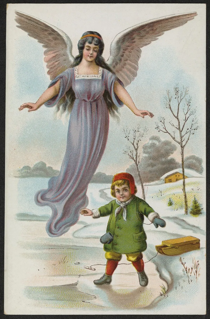 Angel Protects Children On The Ice