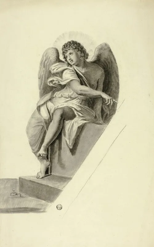 Angel Seated By Tomb 2