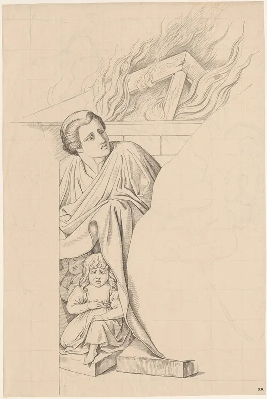 Angstige Figuren Sodom by David Humbert de Superville - Canvas Print