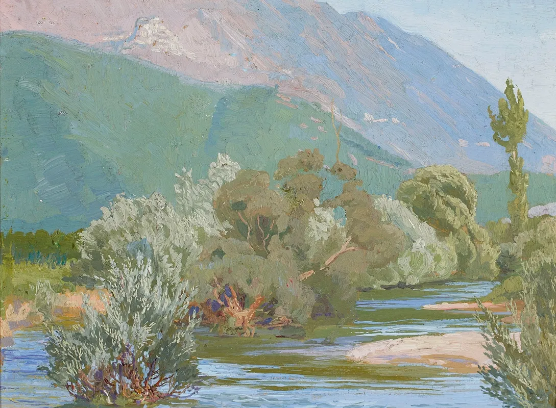 Aniene River 2 by Edward Okuń - Canvas Print