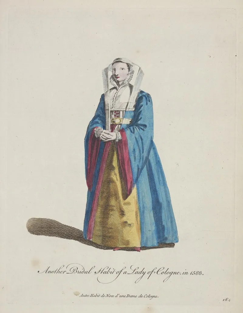Another Bridal Habit Of A Lady Of Cologne In 1588 Autre Habit Noce Dune Dame De Cologne