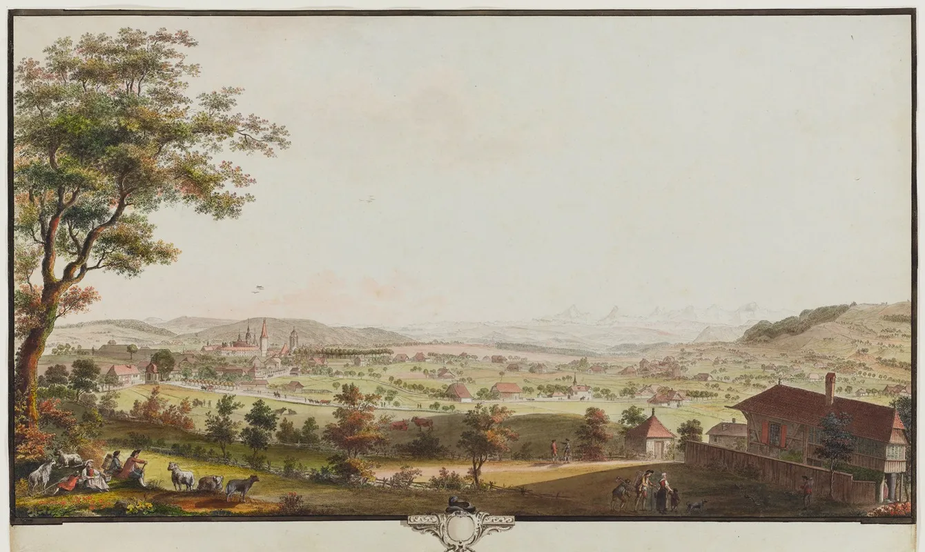 Ansicht Des Mattenhofs Bei Bern by Niklaus Sprüngli - Canvas Print