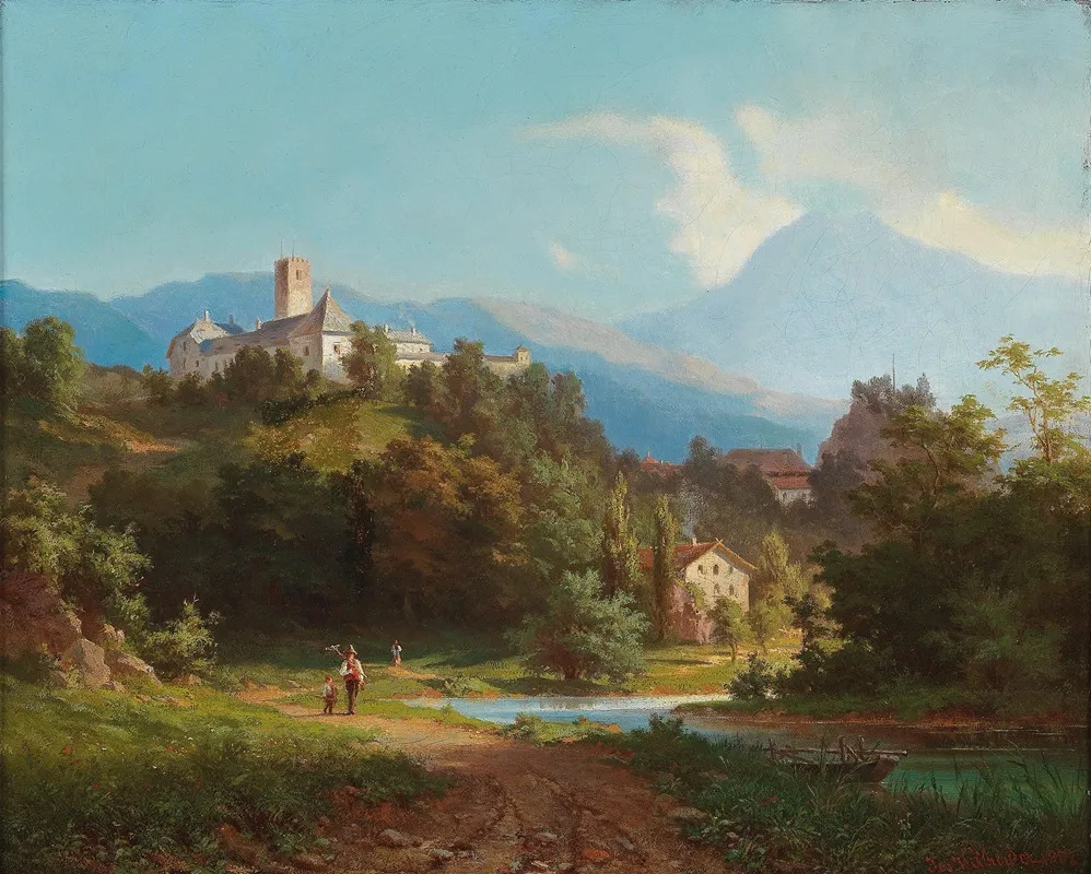 Ansicht Einer Burg by Josef Willroider - Canvas Print