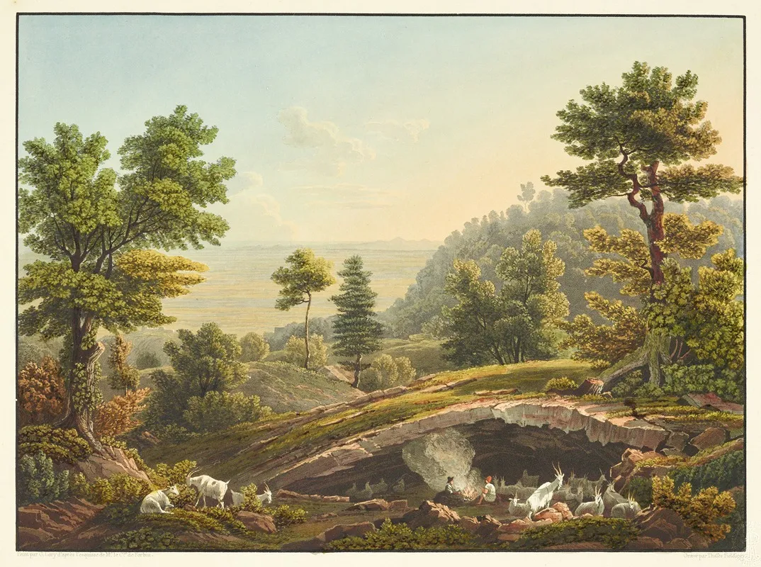 Ansicht Einer Hirtenszene Im Jura