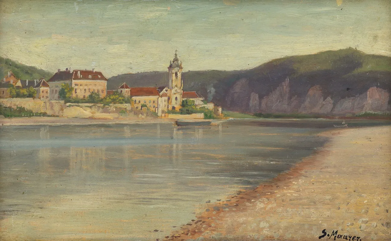 Ansicht Von Durnstein Vom Gegenuberliegenden Donauufer