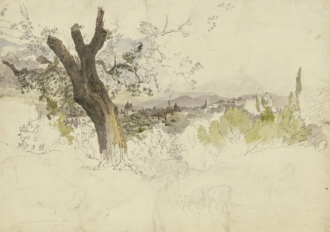 Ansicht Von Florenz Vom Monte Oliveto