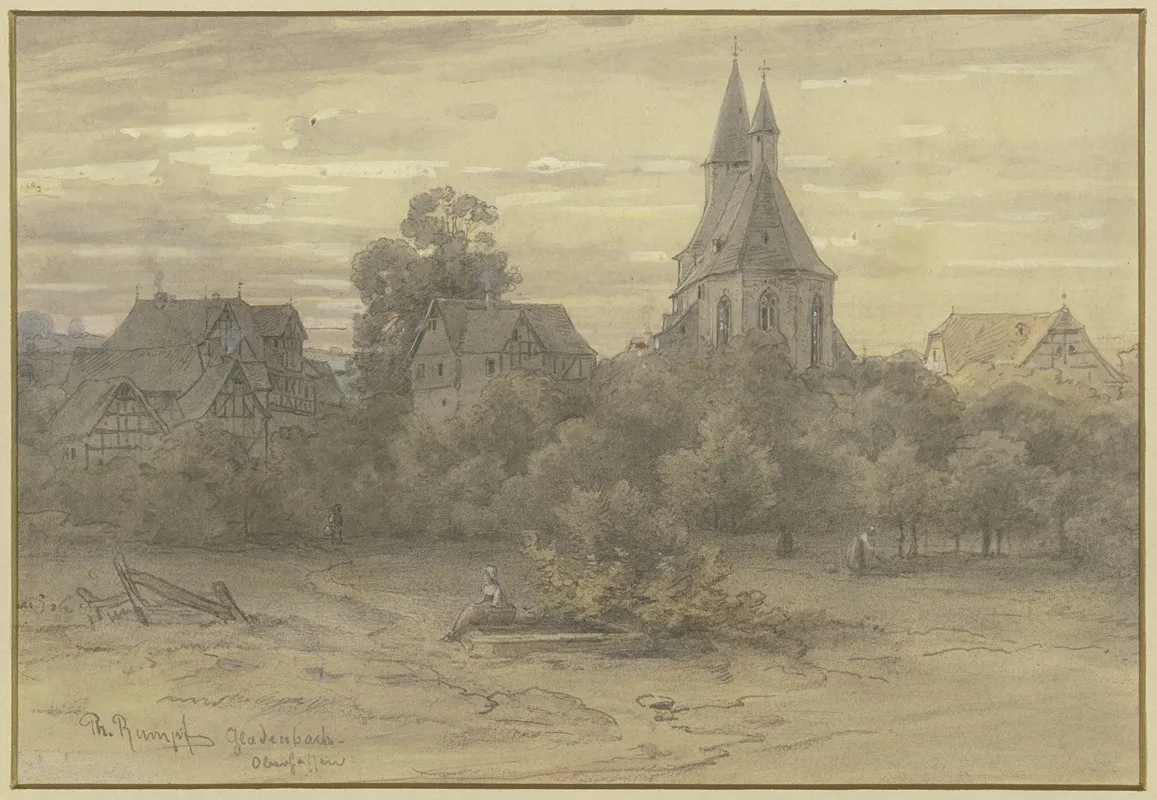 Ansicht Von Gladenbach In Oberhessen by Philipp Rumpf - Canvas Print