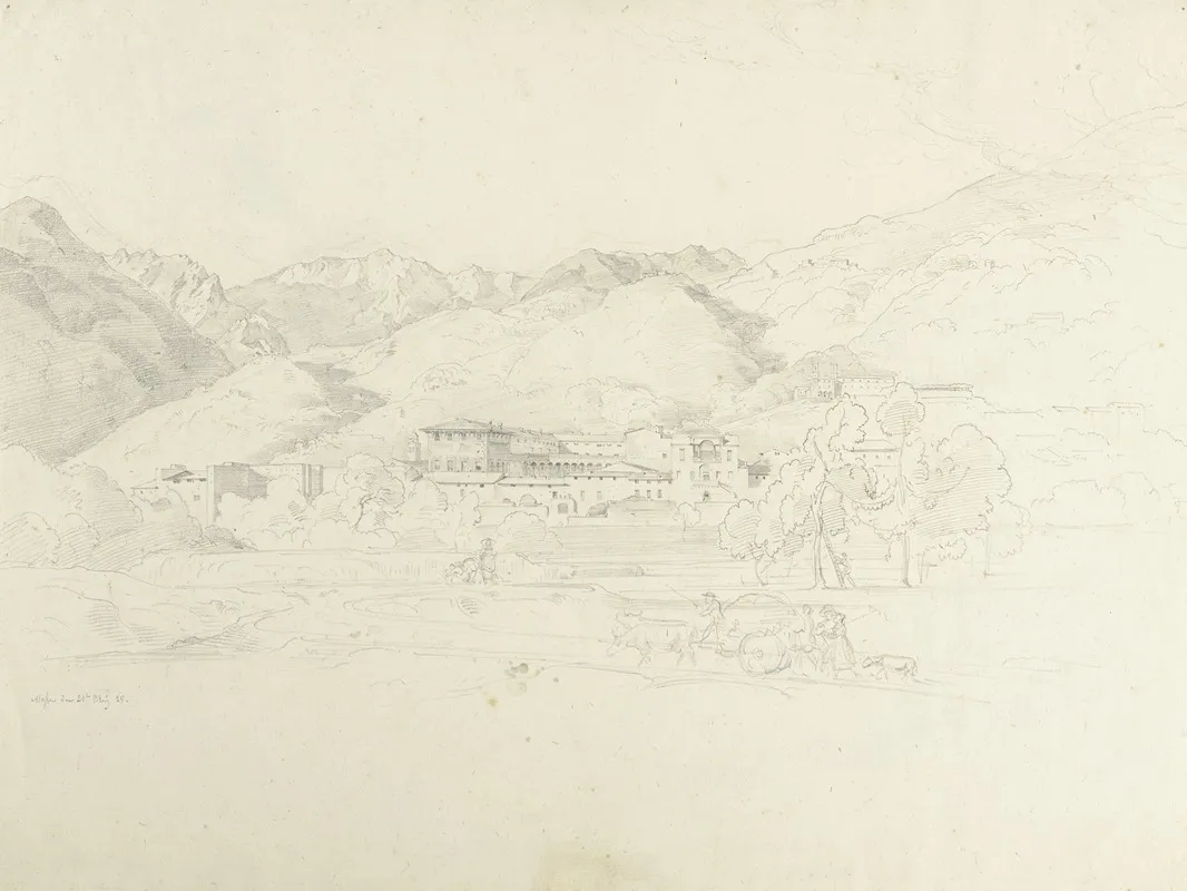 Ansicht Von Massa Di Carrara by Ernst Fries - Canvas Print