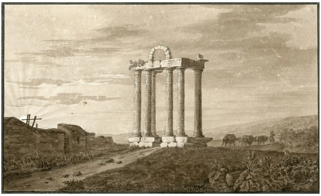 Antieke Ruines Bij Talavera In Castillie by Otto Howen - Canvas Print