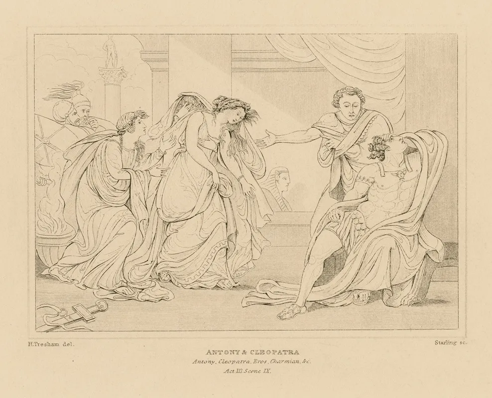 Antony Cleopatra Antony Cleopatra Eros Charmian C Act Iii Scene Ix by William Francis Starling - Canvas Print