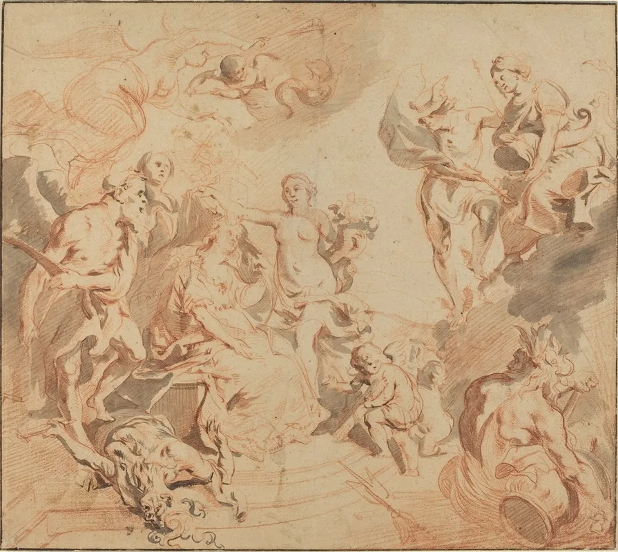 Antwerp Blessed With Abundance by Theodoor van Thulden - Canvas Print