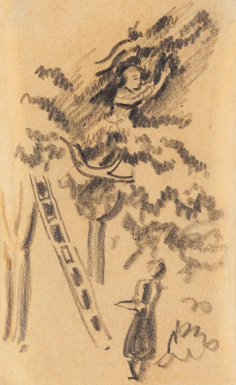 Apfelernte 2 by August Macke - Canvas Print