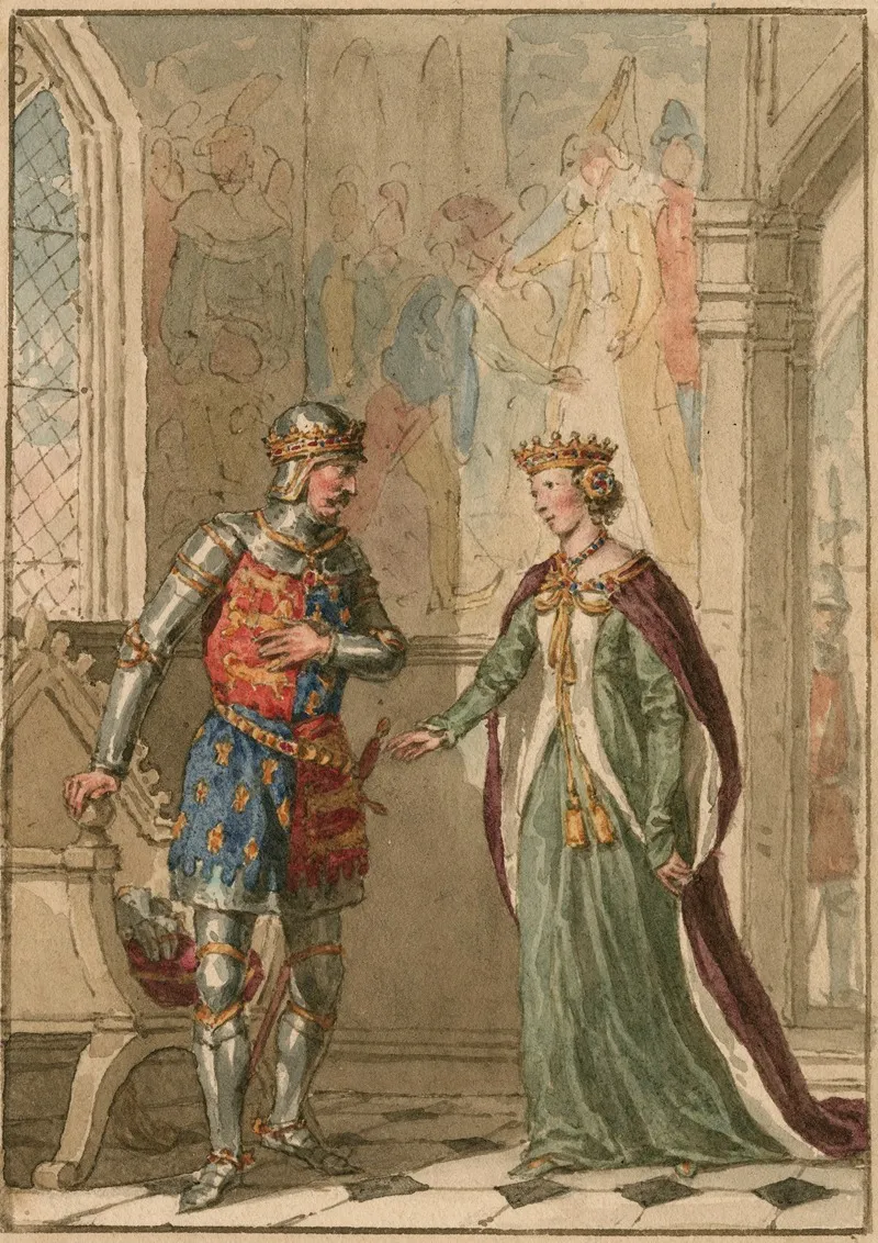 Apocryphal Play Edward Iii I 2 by John Augustus Atkinson - Canvas Print