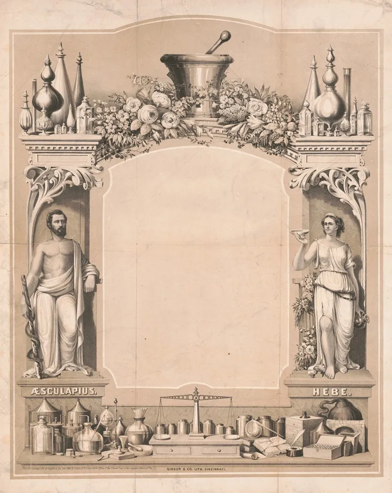 Apothecary Card by Gibson &amp; Co. Lith - Canvas Print
