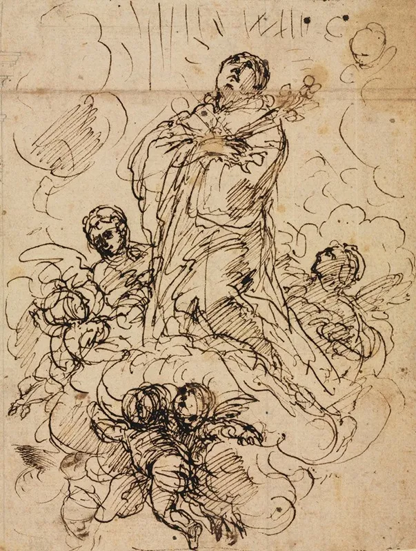 Apotheosis Of A Saint by Anton Domenico Gabbiani - Canvas Print
