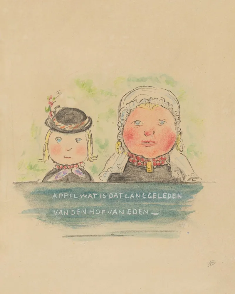 Appel Wat Is Dat Lang Geleden Van Den Hof Van Eden by Nelly Bodenheim - Canvas Print