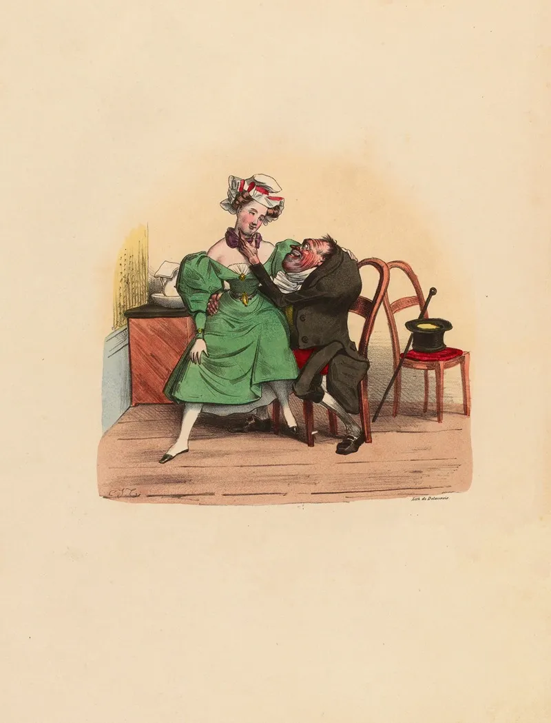 Appelle Moi Encore Scelerat Si Fait Si Fait Ca Me Fait Plaisir by Charles-Joseph Traviès de Villers - Canvas Print