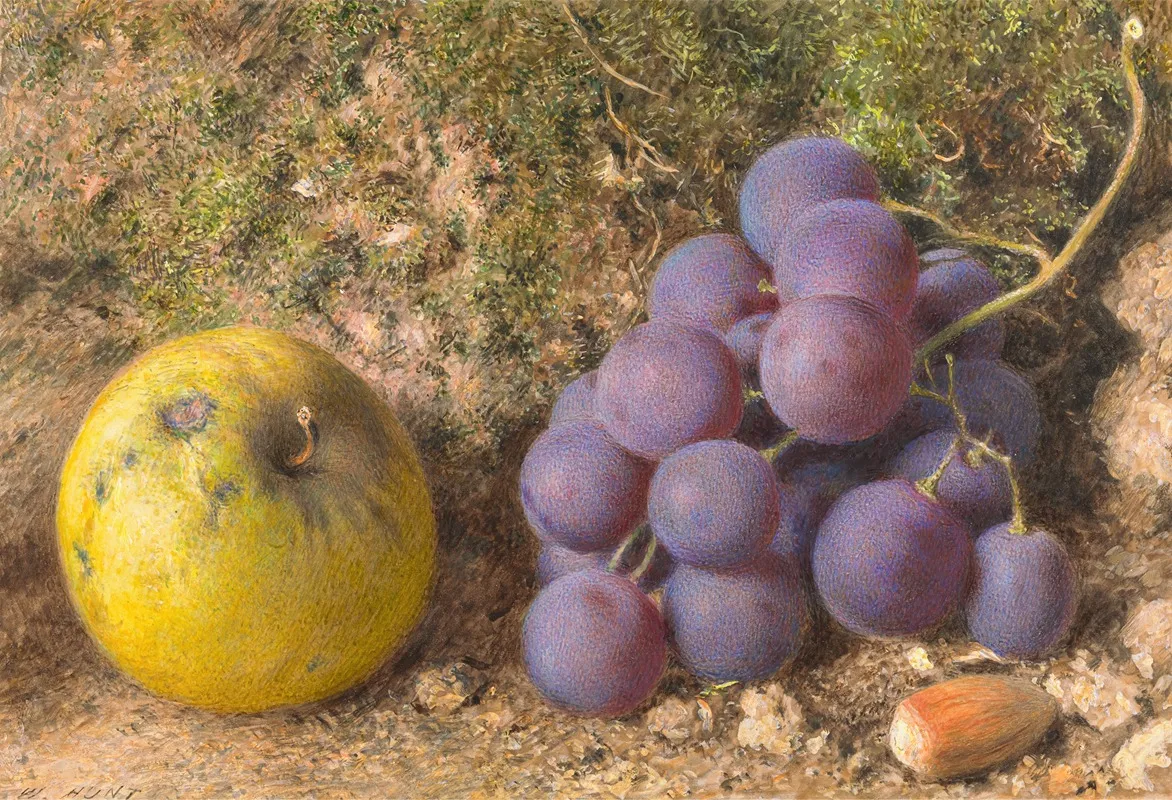 Apple Grapes And A Cob Nut