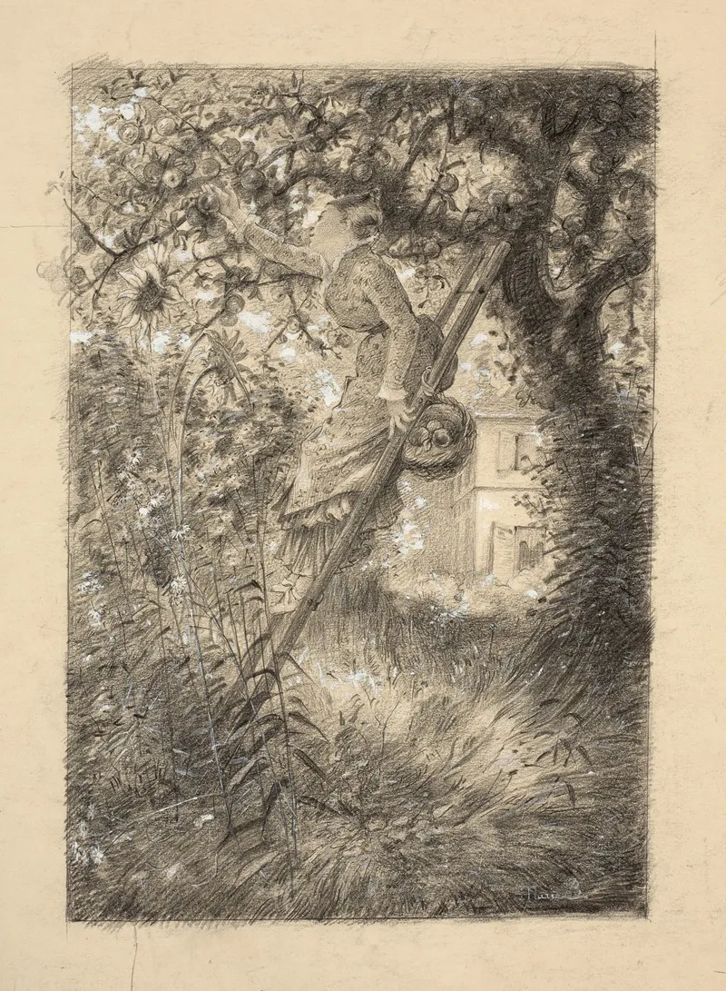 Apple Picking 4 by Marie Bracquemond - Canvas Print