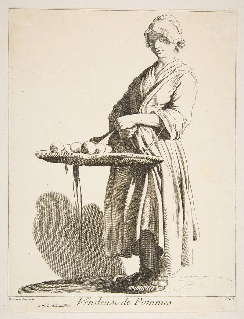 Apple Seller by Edmé Bouchardon - Canvas Print