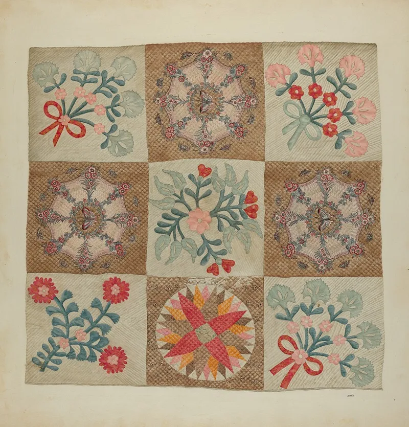 Applique And Patchwork Quilt