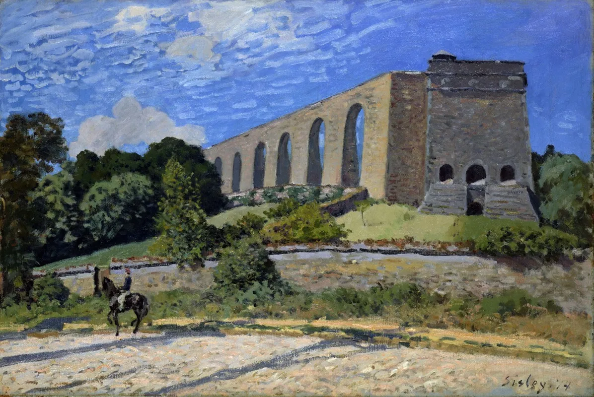 Aqueduct At Marly by Alfred Sisley - Canvas Print