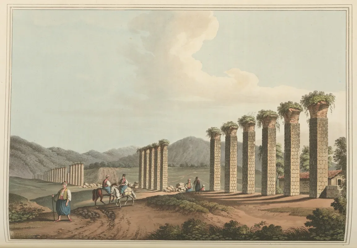 Aqueduct Near Ephesus by Luigi Mayer - Canvas Print