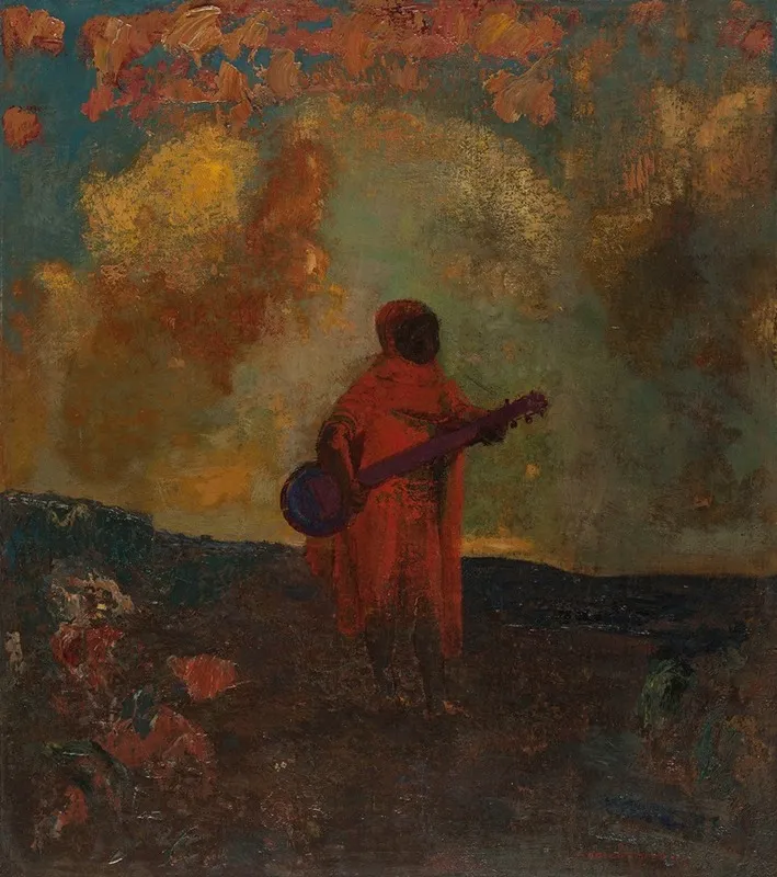 Arabe Musicien by Odilon Redon - Canvas Print