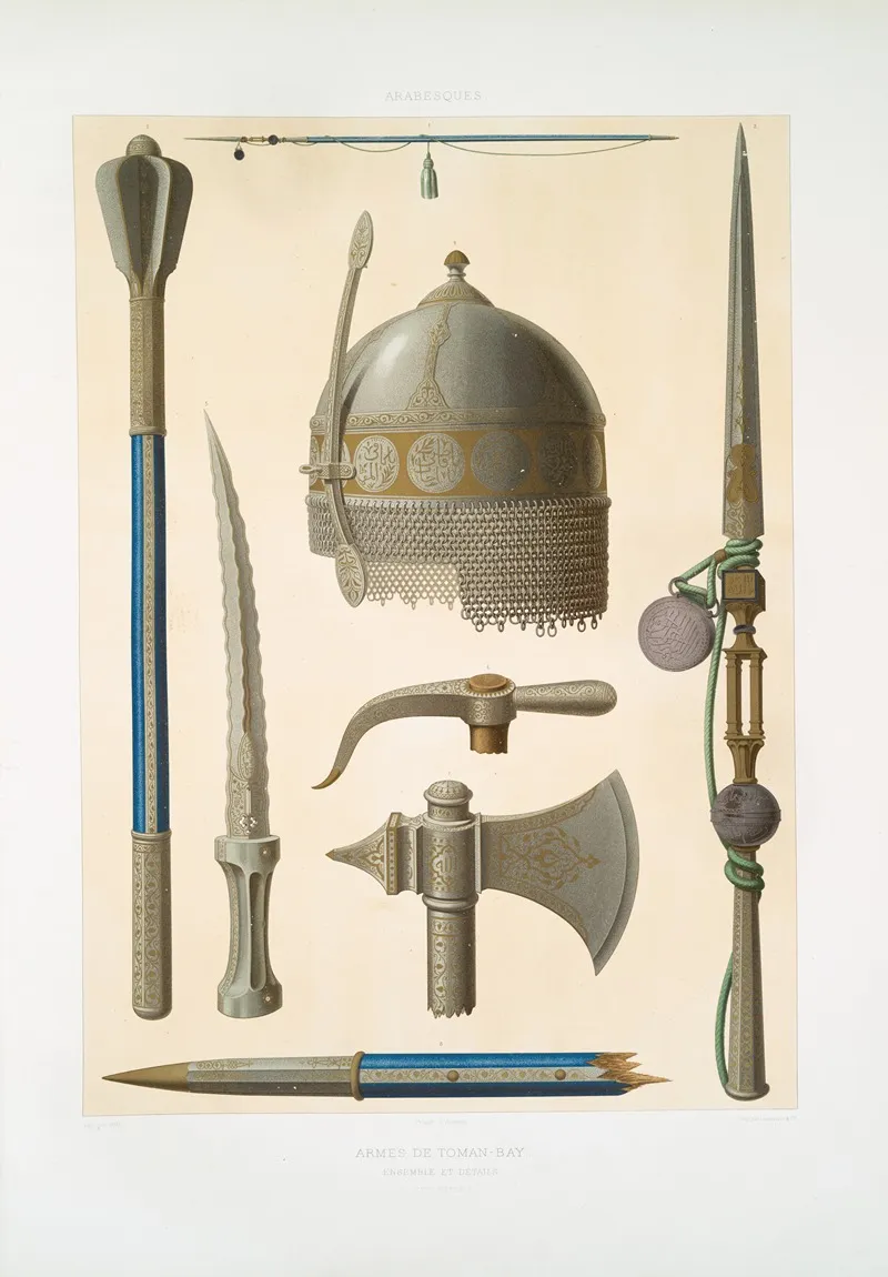 Arabesques Armes De Toman Bay Ensembles Et Details Xve Siecle