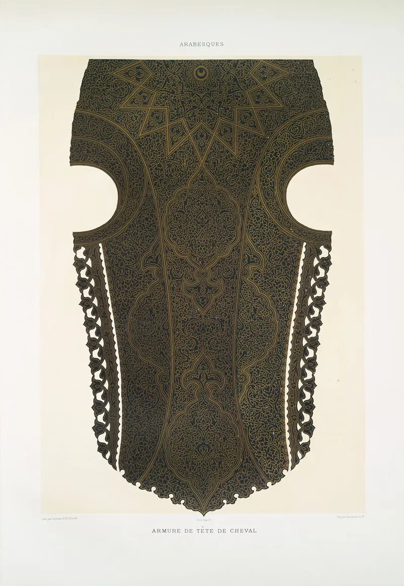 Arabesques Armure De Tete De Cheval by Émile Prisse d'Avennes - Canvas Print