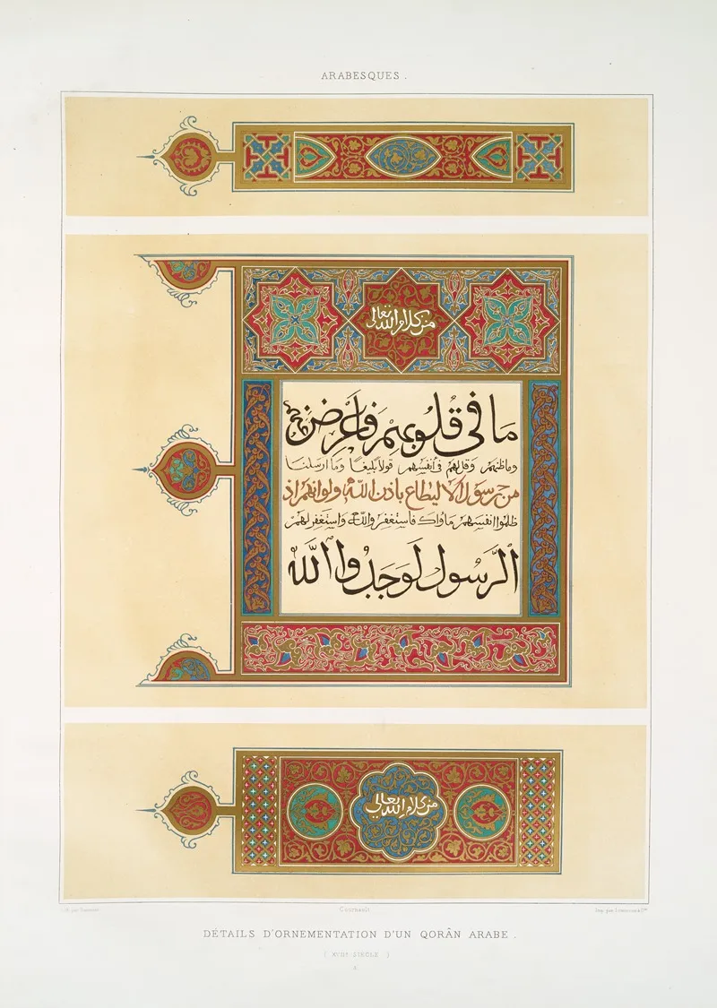 Arabesques Details Dornementation Dun Qoran Arabe Xviie Siecle 3