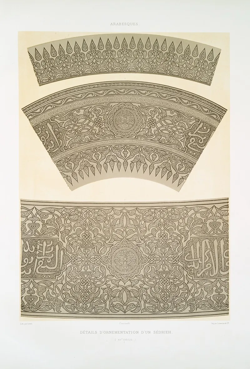 Arabesques Details Dornementation Dun Sedrieh Xve Siecle