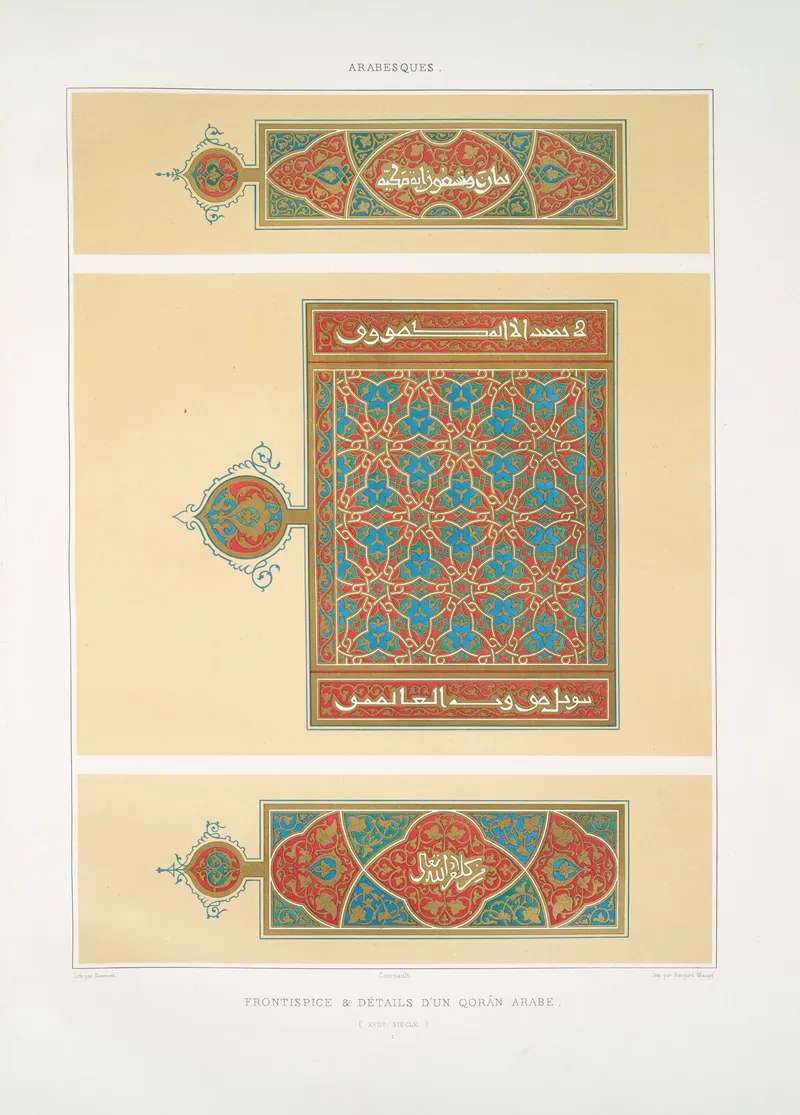 Arabesques Frontispice 1 by Émile Prisse d'Avennes - Canvas Print