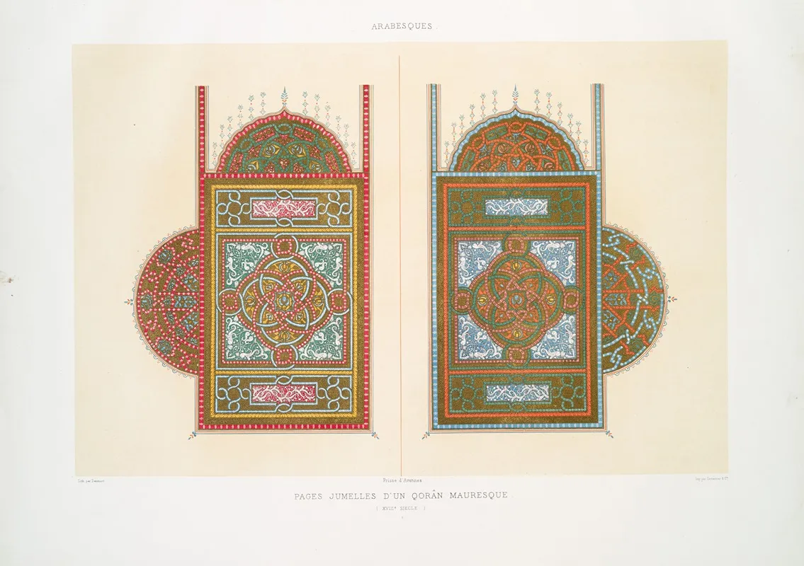 Arabesques Pages Jumelles Dun Qoran Mauresque Xviiie Siecle 9