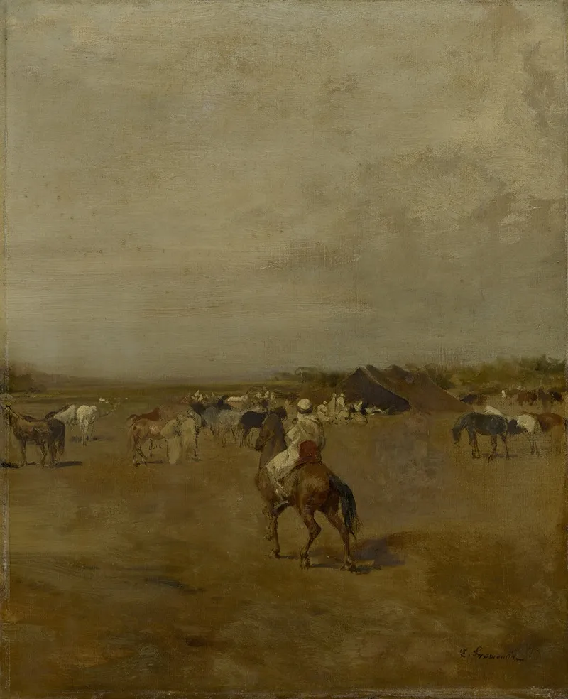 Arabian Encampment by Eugène Fromentin - Canvas Print