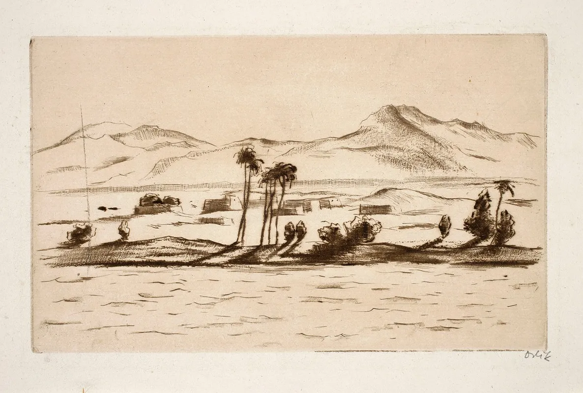 Arabische Landschaft by Emil Orlik - Canvas Print