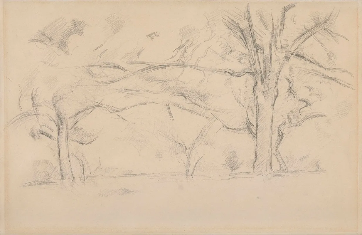 Arbres 3 by Paul Cézanne - Canvas Print