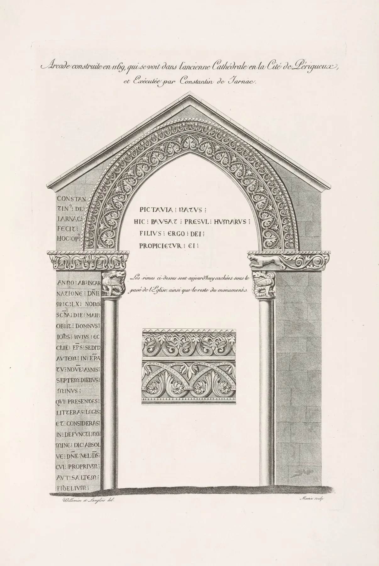 Arcade Construite En 1169 Qui Se Voit Dans Lancienne Cathedrale En La Cite De Perigueux Et Execute Par Constantin De Jarnac