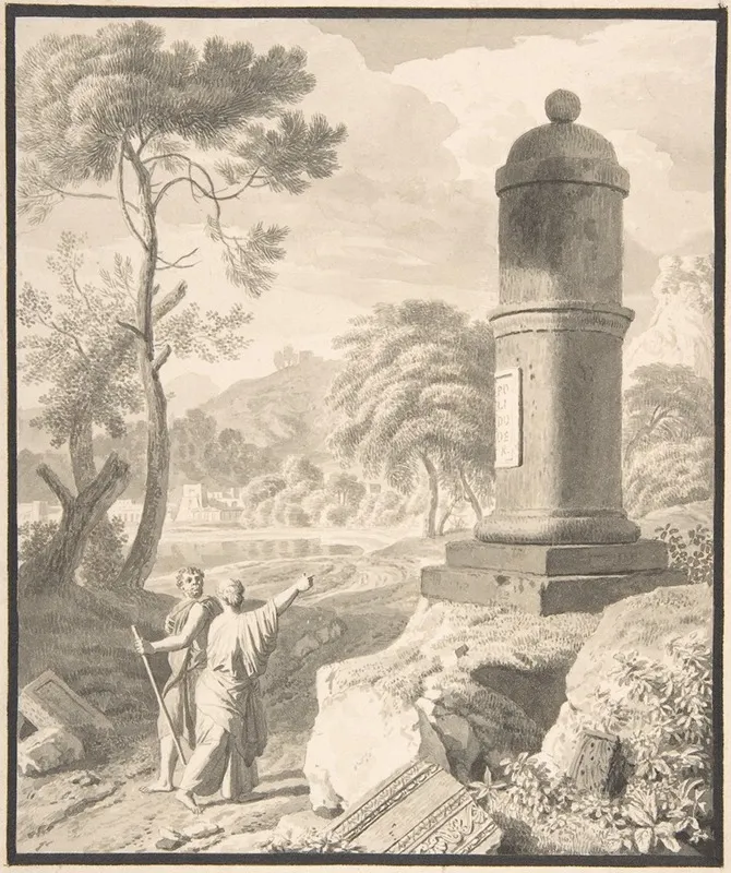 Arcadian Landscape 4 by Johannes Glauber - Canvas Print