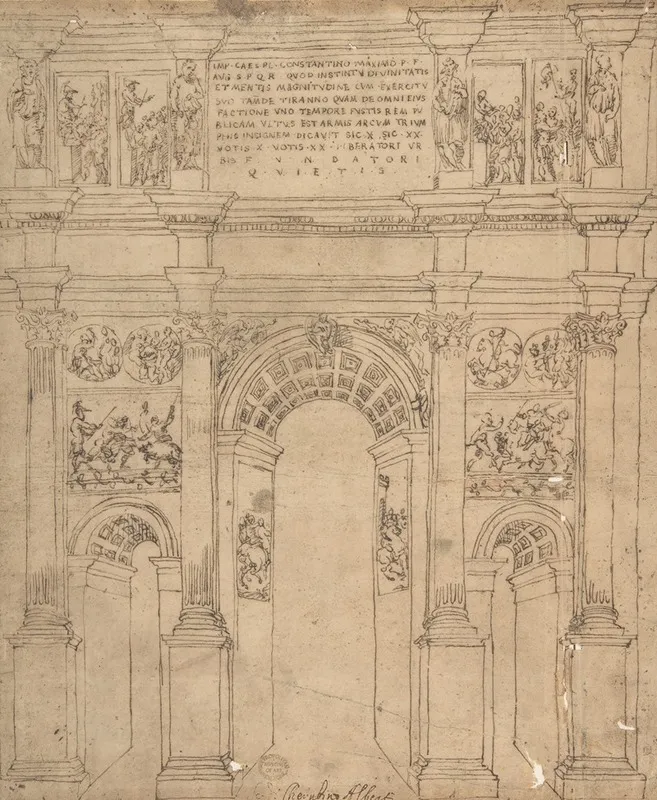 Arch Of Constantine Rome by Bartolomeo Neroni - Canvas Print
