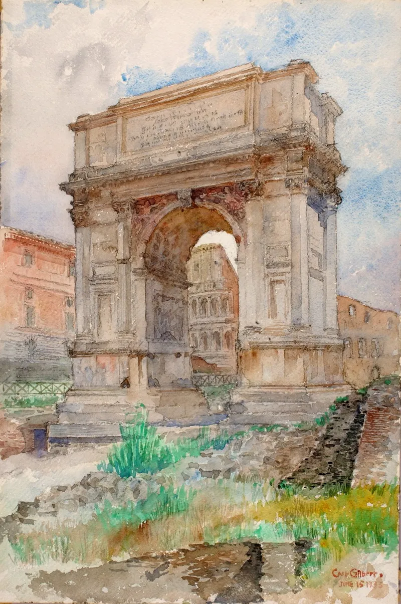 Arch Of Titus Rome by Cass Gilbert - Canvas Print