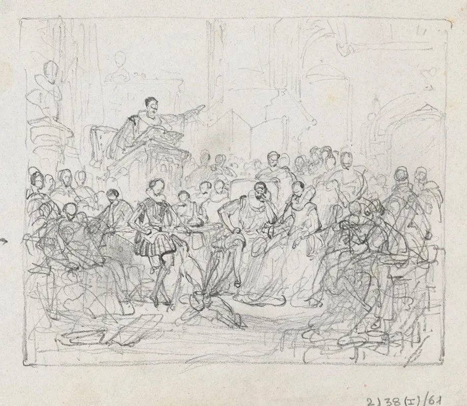 Archdukes Albert And Isabella Attend A Lesson By Justus Lipsius