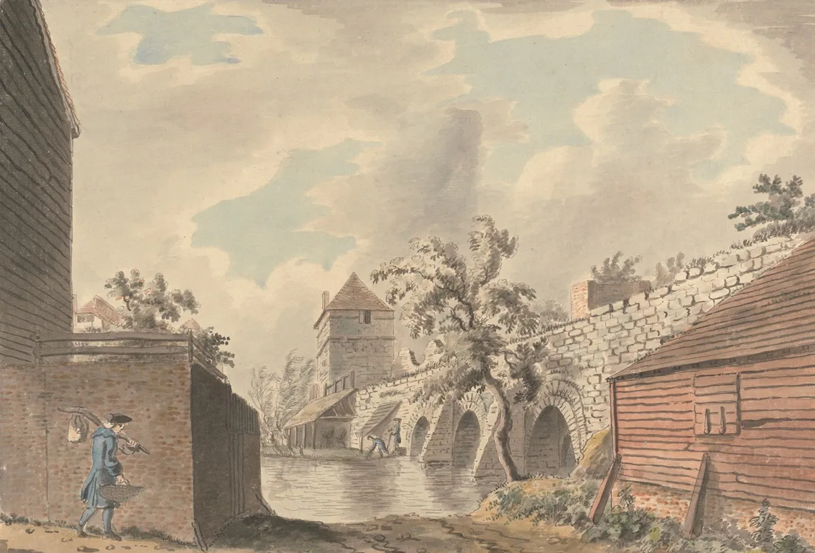Arches In The City Wall Canterbury by Capt. Francis Grose - Canvas Print