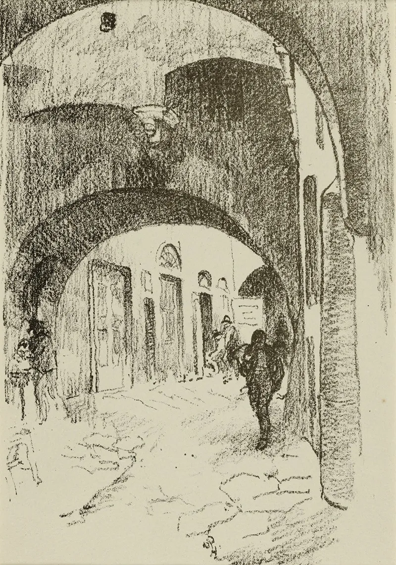 Arches Via Strozzi by William Penhallow Henderson - Canvas Print