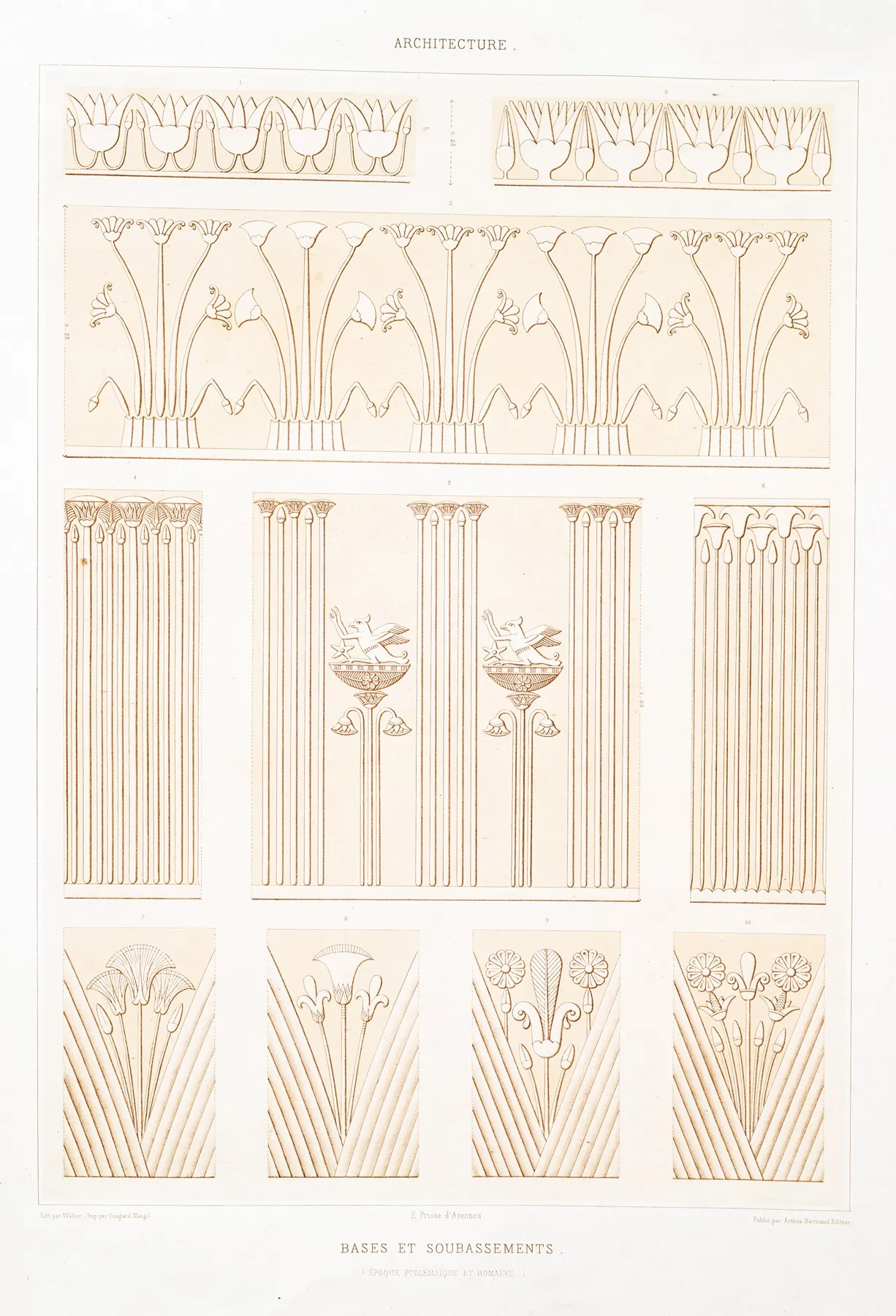 Architecture Bases Et Soubassements Epoque Ptolemaique Et Romaine