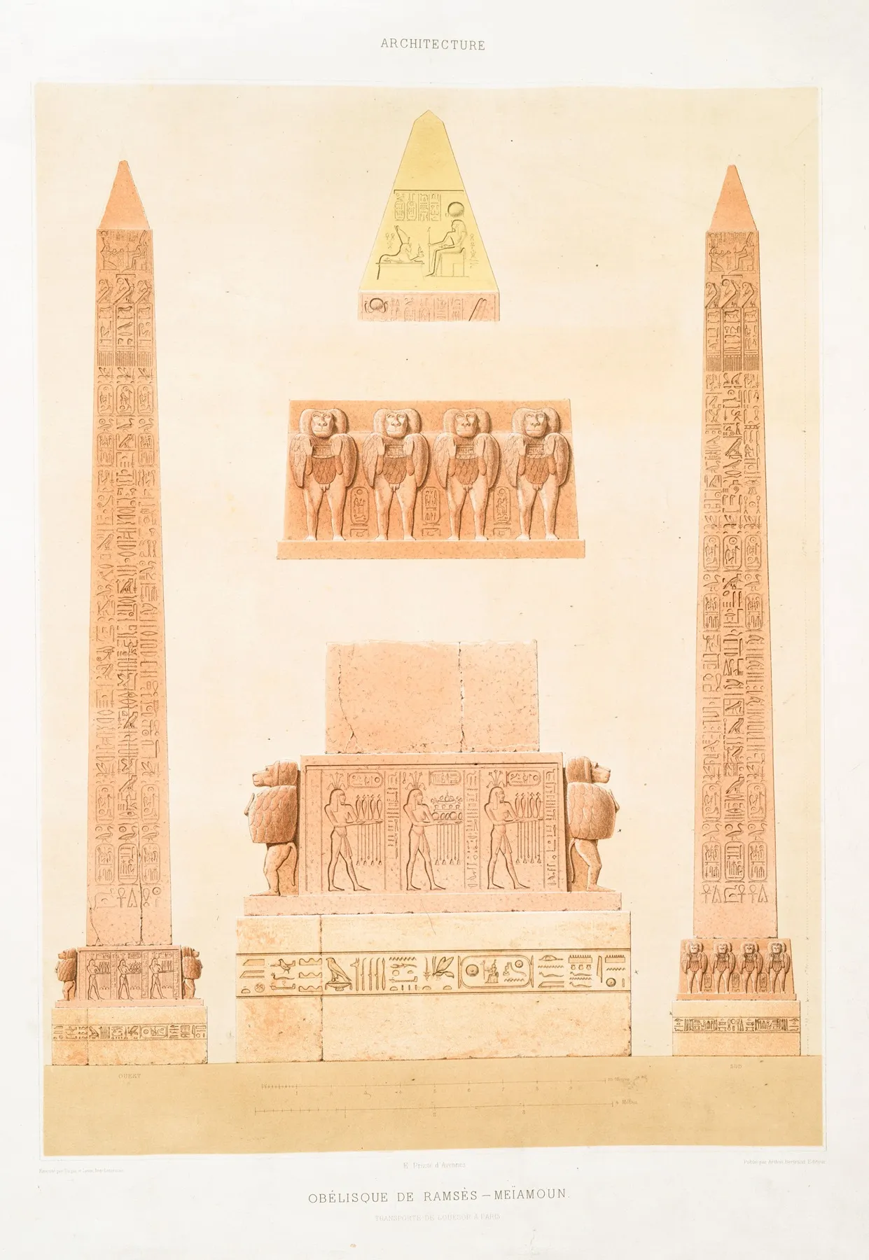 Architecture Obelisque De Ramses Meiamoun Transporte De Louksor A Paris