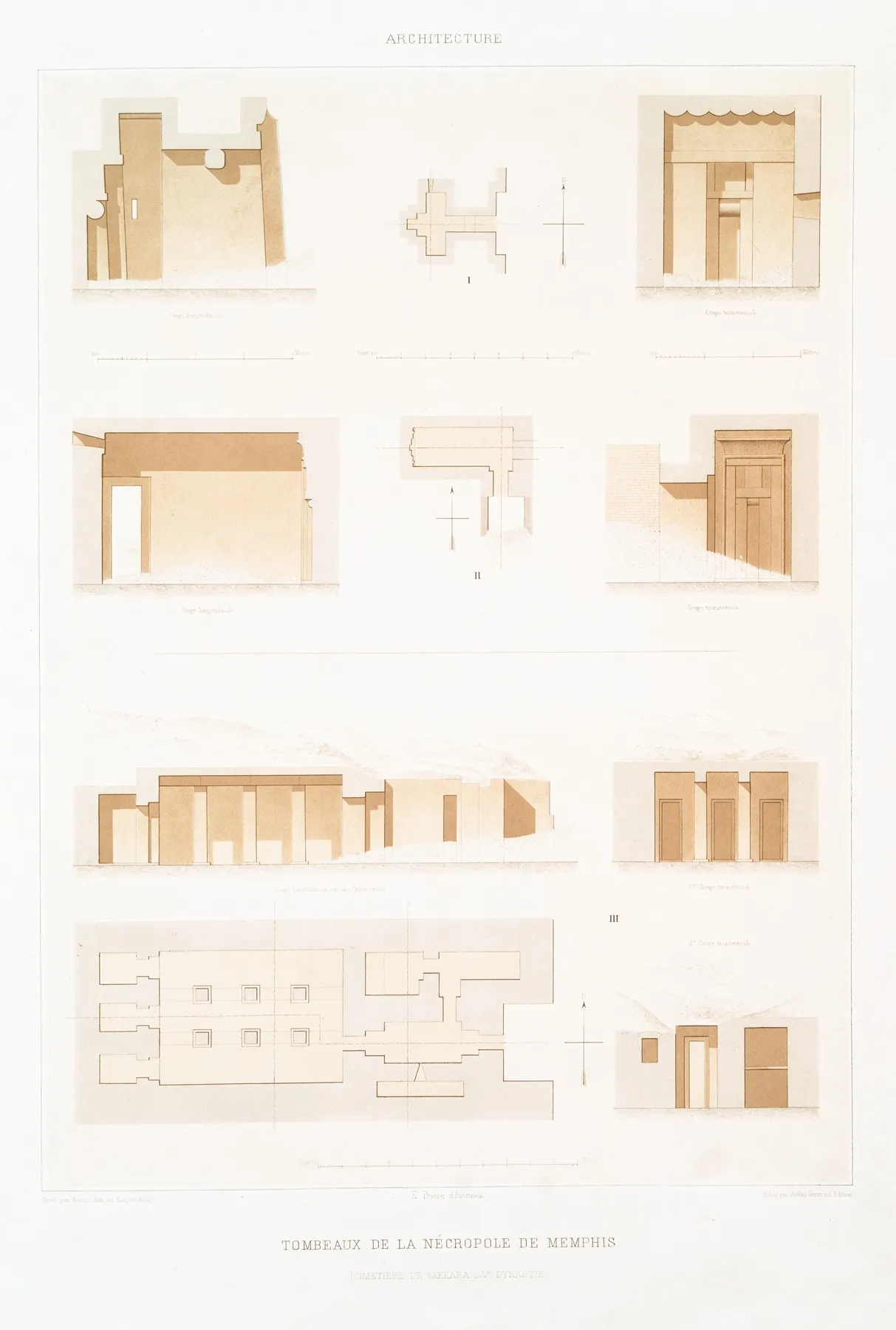 Architecture Tombeaux De La Necropole De Memphis Cimitiere De Sakkara Ve Dynastie