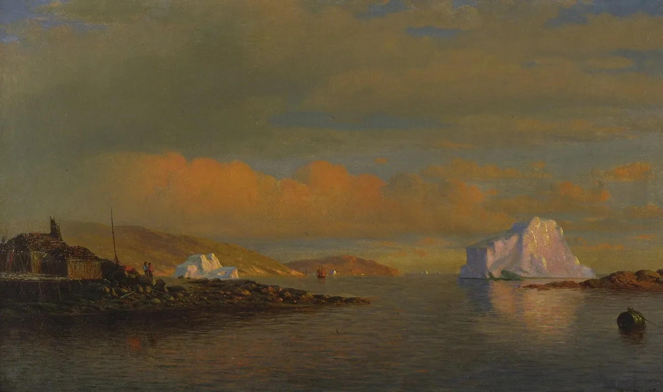Arctic Sunset by William Bradford - Canvas Print