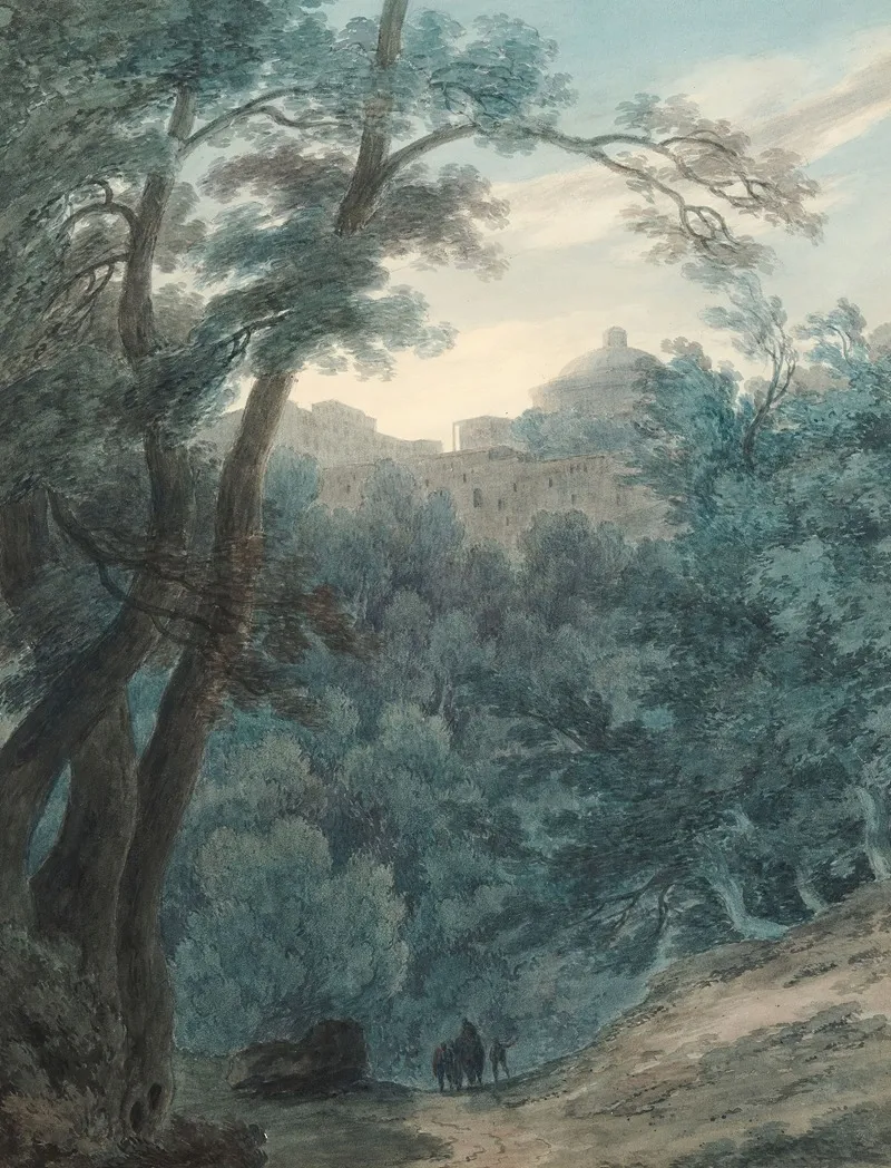 Ariccia Wooded Landscape And Monastery