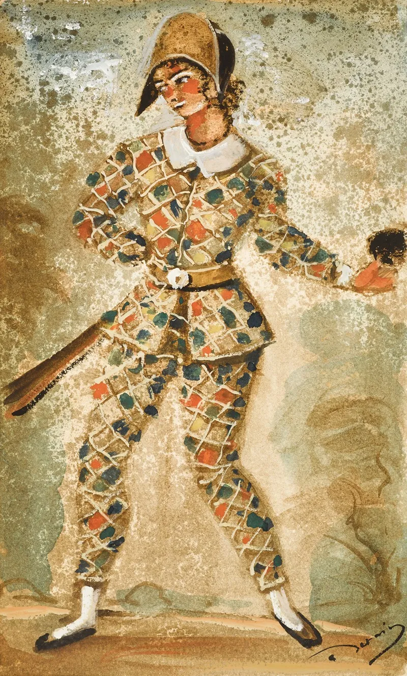 Arlequin by André Derain - Canvas Print